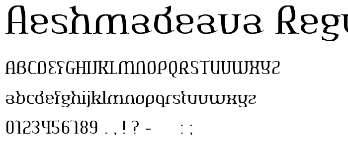 AeshmaDeava RegularOldSerif font